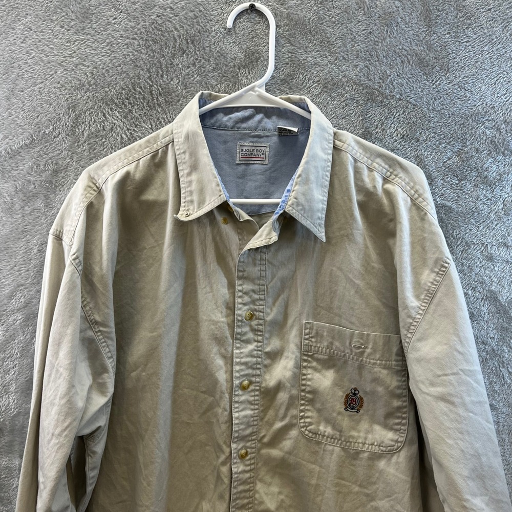 VTG Bugle Boy Company Mens 2XL Khaki Gorpcore Retro Dadcore Preppy‎ Acadamia